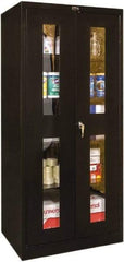 Hallowell - 4 Shelf Visible Storage Cabinet - Steel, 36" Wide x 24" Deep x 72" High, Black - Benchmark Tooling