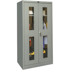 Hallowell - 1 Shelf Wardrobe Storage Cabinet - Steel, 36" Wide x 18" Deep x 72" High, Gray - Benchmark Tooling