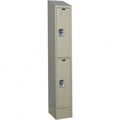 Hallowell - 2 Door, 2 Tier, Ready-Built Wardrobe & Box Lockers - Benchmark Tooling