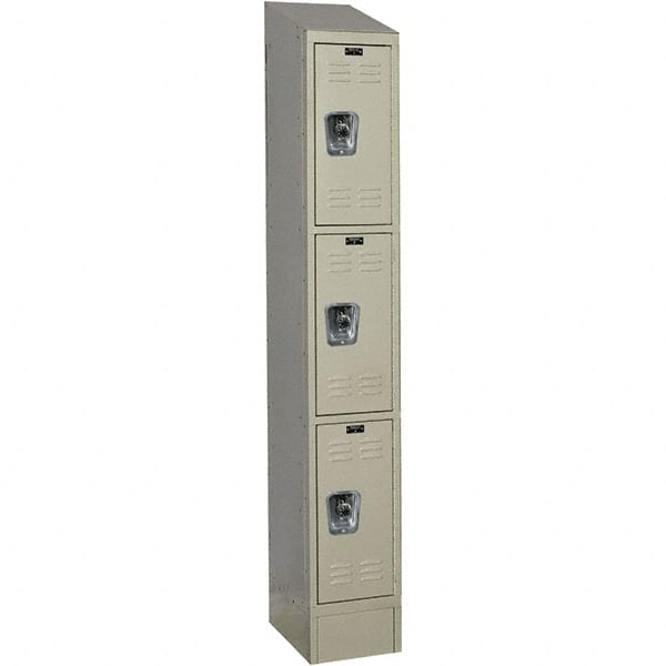 Hallowell - 3 Door, 3 Tier, Ready-Built Wardrobe & Box Lockers - Benchmark Tooling