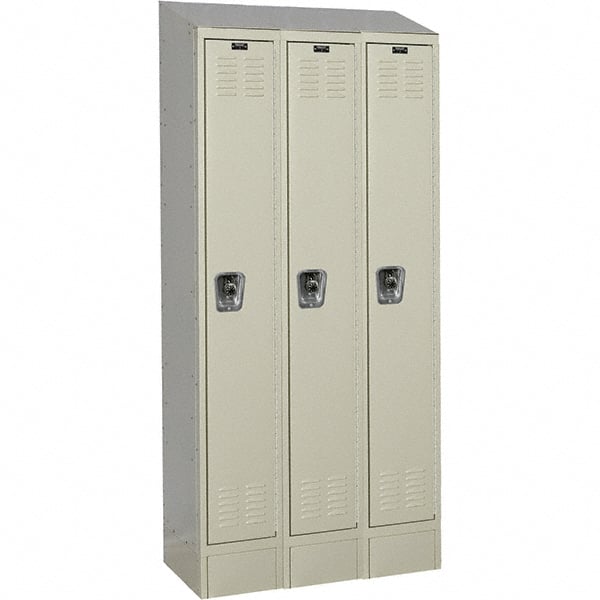 Hallowell - 3 Door, 1 Tier, Ready-Built Wardrobe & Box Lockers - Benchmark Tooling