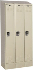 Hallowell - 3 Door, 1 Tier, Ready-Built Wardrobe & Box Lockers - Benchmark Tooling