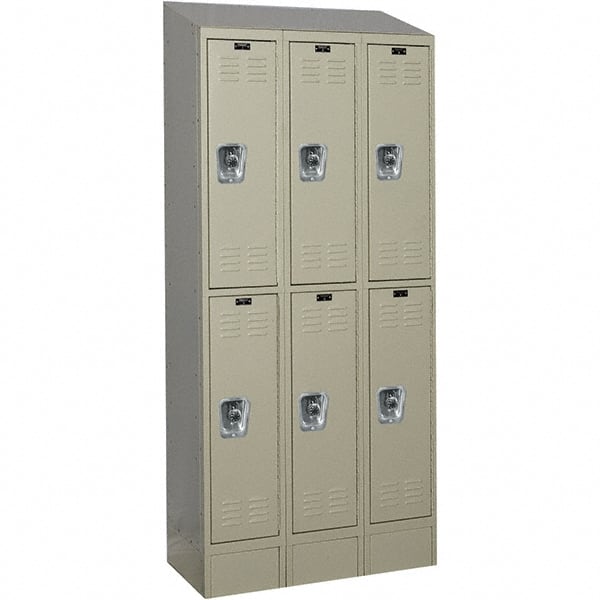 Hallowell - 6 Door, 2 Tier, Ready-Built Wardrobe & Box Lockers - Benchmark Tooling