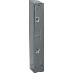 Hallowell - 2 Door, 2 Tier, Ready-Built Wardrobe & Box Lockers - Benchmark Tooling