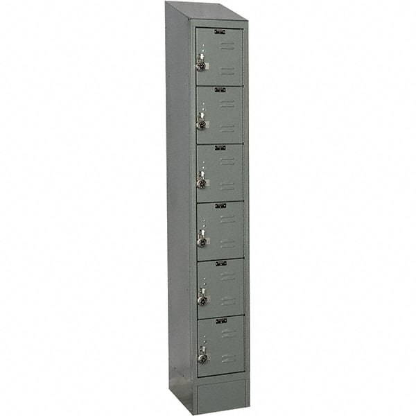 Hallowell - 6 Door, 6 Tier, Ready-Built Wardrobe & Box Lockers - Benchmark Tooling