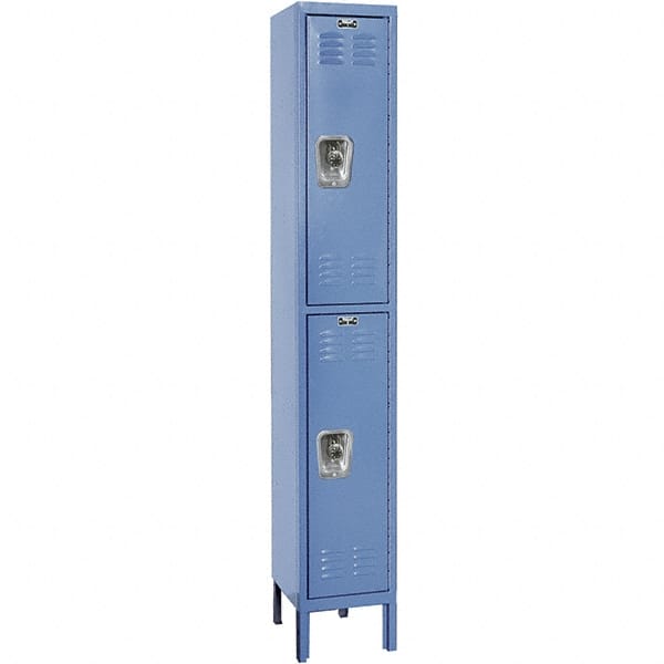 Hallowell - 2 Door, 2 Tier, Ready-Built Wardrobe & Box Lockers - Benchmark Tooling