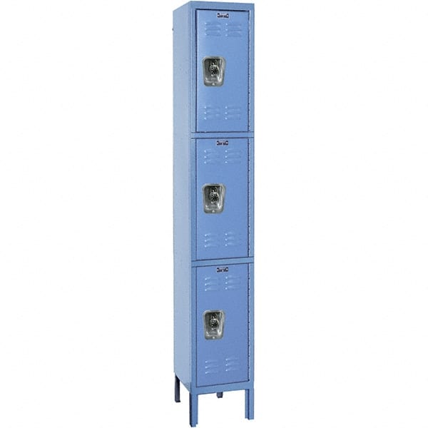 Hallowell - 3 Door, 3 Tier, Ready-Built Wardrobe & Box Lockers - Benchmark Tooling