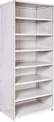 Hallowell - 8 Shelf, 500 Lb. Capacity, Closed Shelving Starter Unit - 36 Inch Wide x 24 Inch Deep x 87 Inch High, Platinum - Benchmark Tooling