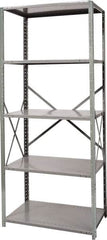 Hallowell - 5 Shelf Starter Heavy-Duty Open Steel Shelving - 800 Lb Capacity, 36" Wide x 87" High x 24" Deep, Gray - Benchmark Tooling