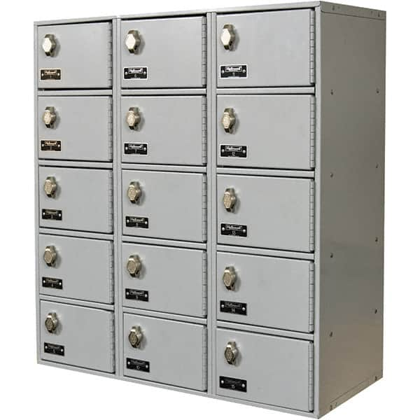 Hallowell - 15 Door, 5 Tier, Mobile Device Locker - Benchmark Tooling