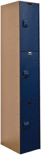 Hallowell - 3 Door, 3 Tier, Solid Plastic Locker - Benchmark Tooling