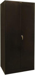 Hallowell - 4 Shelf Locking Storage Cabinet - Steel, 36" Wide x 24" Deep x 78" High, Black - Benchmark Tooling