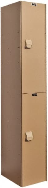 Hallowell - 2 Door, 2 Tier, Solid Plastic Locker - Benchmark Tooling