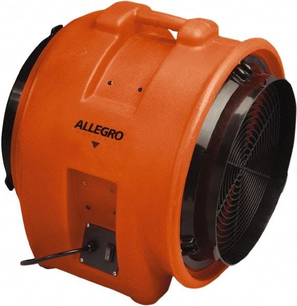 Allegro - 16" Inlet, Electric AC Axial Blower - 1 hp, 3,200 CFM (Free Air), 115 Max Voltage Rating - Benchmark Tooling