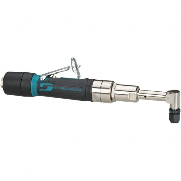 Dynabrade - 1/4" Collet, Angle Handle, Air Angle Die Grinder - 3,200 RPM, Rear Exhaust, 26 CFM, 0.4 hp, 90 psi, 1/4 NPT Inlet - Benchmark Tooling