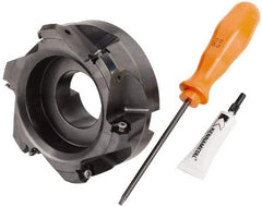 Kennametal - 4" Cut Diam, 1-1/2" Arbor Hole, 4.42mm Max Depth of Cut, 30° Indexable Chamfer & Angle Face Mill - 6 Inserts, HNGJ 0604... Insert, Right Hand Cut, 6 Flutes, Through Coolant, Series Dodeka Mini HD - Benchmark Tooling