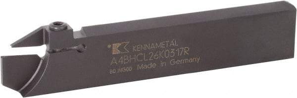 Kennametal - 1.2598" Blade Height, 5/16" Blade Width, 4.9213" OAL, Right Hand Cut, Single End Indexable Cut-Off Blade - A4BHC Blade, A4 Cut-Off Series - Benchmark Tooling