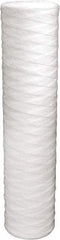 Value Collection - 4-1/2" OD, 50µ, Polypropylene String-Wound Cartridge Filter - 20" Long, Reduces Dirt & Rust - Benchmark Tooling