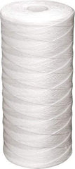 Value Collection - 4-1/2" OD, 25µ, Polypropylene String-Wound Cartridge Filter - 20" Long, Reduces Sediments - Benchmark Tooling