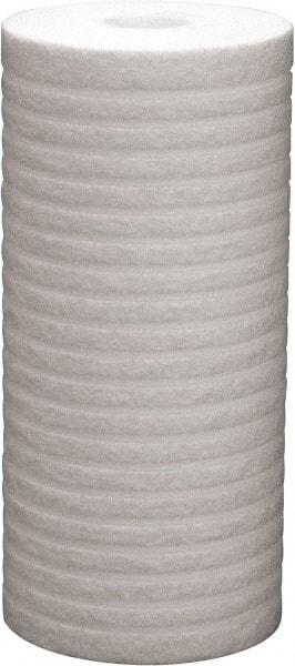 Value Collection - 4-3/8" OD, 25µ, Polypropylene Melt Blown-Thermal Bonded Cartridge Filter - 9-7/8" Long, Reduces Dirt & Rust - Benchmark Tooling