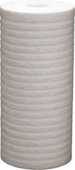 Value Collection - 4-3/8" OD, 5µ, Polypropylene Melt Blown-Thermal Bonded Cartridge Filter - 9-7/8" Long, Reduces Dirt & Rust - Benchmark Tooling