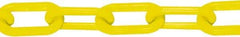 PRO-SAFE - 50' Long x 1-1/2" Wide Plastic Chain - Yellow - Benchmark Tooling