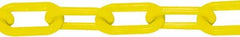 PRO-SAFE - 50' Long x 2" Wide Plastic Chain - Yellow - Benchmark Tooling