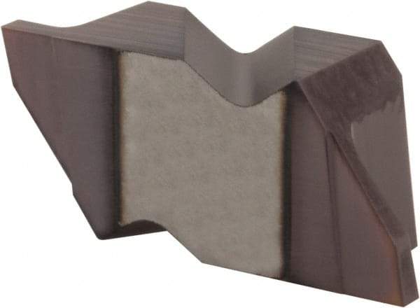 Hertel - 047IG Grade HC225, 1.19mm Cutting Width Carbide Grooving Insert - 0.05" Max Depth of Cut, Right Hand, .002 to .005" Corner Radius, TiAlN Finish - Benchmark Tooling