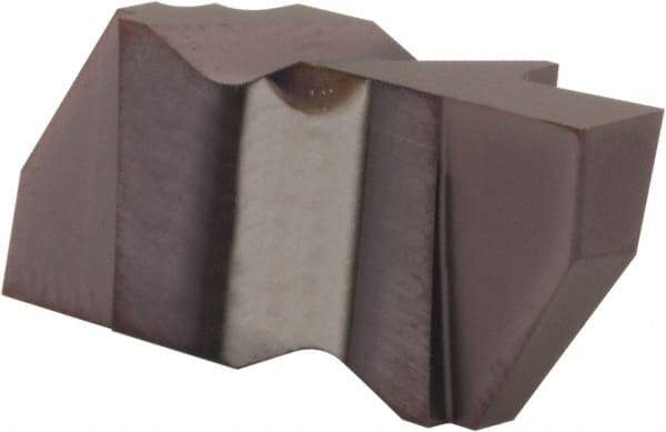 Hertel - 094IG Grade HC225, 2.39mm Cutting Width Carbide Grooving Insert - 0.18" Max Depth of Cut, Left Hand, .005 to .010" Corner Radius, TiAlN Finish - Benchmark Tooling