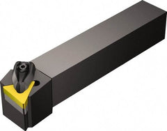 Sandvik Coromant - DTFN, Right Hand Cut, -1° Lead Angle, 25mm Shank Height x 25mm Shank Width, Negative Rake Indexable Turning Toolholder - 150mm OAL, TNMG 16 04 08 Insert Compatibility, Series T-Max P - Benchmark Tooling