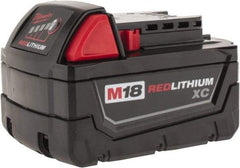 Milwaukee Tool - 18 Volt Lithium-Ion Power Tool Battery - 4 Ahr Capacity, 1-1/2 hr Charge Time, Series M18 XC RED - Benchmark Tooling