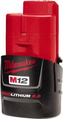 Milwaukee Tool - 12 Volt Lithium-Ion Power Tool Battery - 2 Ahr Capacity, 45 min Charge Time, Series M12 RED - Benchmark Tooling