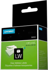 Dymo - 3-1/2" Long, Clear Label Printer Cartridge - For DYMO LabelWriter Printers - Benchmark Tooling