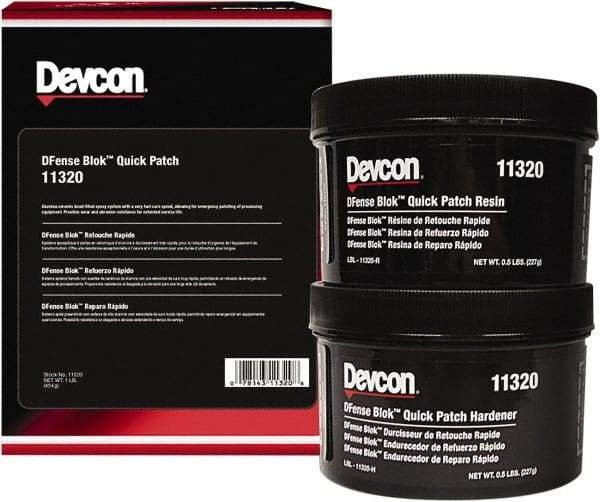 Devcon - 1 Lb Pail Two Part Epoxy - 4 min Working Time, 2,495 psi Shear Strength - Benchmark Tooling