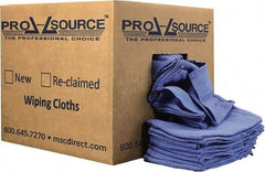 PRO-SOURCE - 25 Inch Long x 16 Inch Wide Virgin Cotton Rags - Blue, Huck, Lint Free, 10 Lbs. at 5 to 7 per Pound, Box - Benchmark Tooling