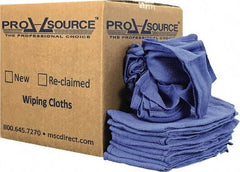 PRO-SOURCE - 25 Inch Long x 16 Inch Wide Virgin Cotton Rags - Blue, Denim, Lint Free, 5 Lbs. at 5 to 7 per Pound, Box - Benchmark Tooling