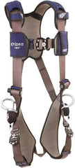 DBI/SALA - 420 Lb Capacity, Size S, Full Body Vest Safety Harness - Polyester Webbing, Side D-Ring, Quick Connect Leg Strap, Quick Connect Chest Strap, Blue/Gray - Benchmark Tooling