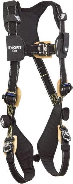 DBI/SALA - 420 Lb Capacity, Size XL, Full Body Arc Flash Safety Harness - Nomex/Kevlar Webbing, Quick Connect Leg Strap, Quick Connect Chest Strap, Black - Benchmark Tooling