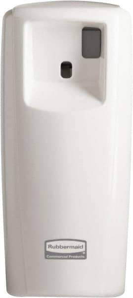 Rubbermaid - 0.019 Cu Ft Coverage, White Metered Aerosol Dispenser - D Battery Required - Benchmark Tooling