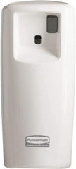 Rubbermaid - 0.019 Cu Ft Coverage, White Metered Aerosol Dispenser - D Battery Required - Benchmark Tooling