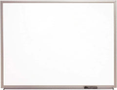 Ability One - 2" High x 24" Wide Porcelain on Steel Magnetic Marker Board with Wood Frame - Porcelain, 36" Deep - Benchmark Tooling