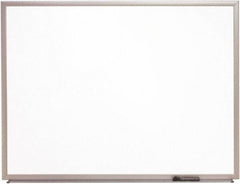 Ability One - 2" High x 22" Wide Porcelain on Steel Magnetic Marker Board with Wood Frame - Porcelain, 26" Deep - Benchmark Tooling