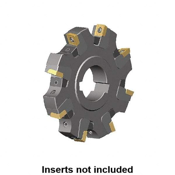 Kennametal - Arbor Hole Connection, 0.461" Cutting Width, 2.0276" Depth of Cut, 160mm Cutter Diam, 1.5748" Hole Diam, 10 Tooth Indexable Slotting Cutter - KSSM Toolholder, SD.T 1204.. Insert, Right Hand Cutting Direction - Benchmark Tooling