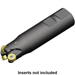 Kennametal - 32mm Cutting Diam, 32mm Shank Diam, 1.26" Max Depth of Cut, Straight Shank Indexable Copy End Mill - 3 Inserts, RN.J 1204M0.. Insert, KDR Toolholder, Through Coolant - Benchmark Tooling