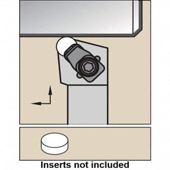 Kennametal - CRSN, Left Hand Cut, 45° Lead Angle, 25mm Shank Height x 25mm Shank Width, Negative Rake Indexable Turning Toolholder - 150mm OAL, RN.N 120700 Insert Compatibility, Series CRSN - Benchmark Tooling