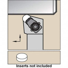 Kennametal - CRSN, Right Hand Cut, 45° Lead Angle, 32mm Shank Height x 25mm Shank Width, Negative Rake Indexable Turning Toolholder - 170mm OAL, RN.N 120400 Insert Compatibility, Series CRSN - Benchmark Tooling