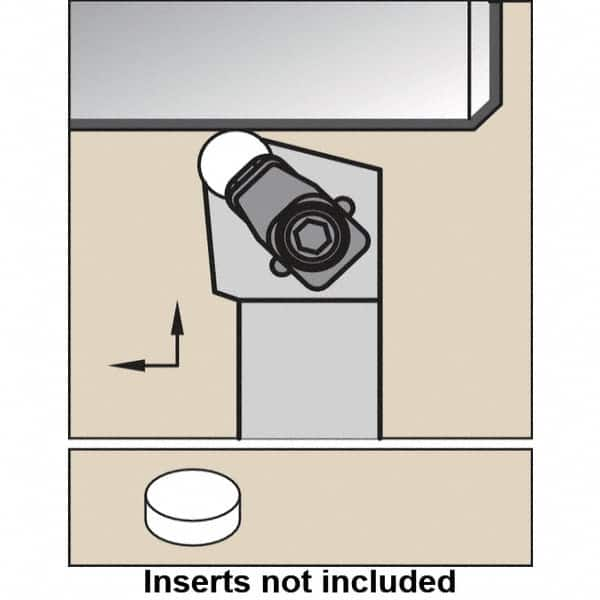 Kennametal - CRSN, Right Hand Cut, 0° Lead Angle, 32mm Shank Height x 25mm Shank Width, Negative Rake Indexable Turning Toolholder - 170mm OAL, RN.N 120700 Insert Compatibility, Series CRSN - Benchmark Tooling