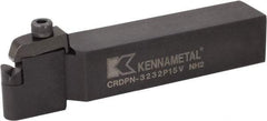 Kennametal - CRDP, Neutral Cut, 0° Lead Angle, 32mm Shank Height x 32mm Shank Width, Neutral Rake Indexable Turning Toolholder - 171.25mm OAL, RPGX120700E Insert Compatibility, Series V-Bottom Round - Benchmark Tooling