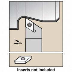 Kennametal - SDAC, Right Hand Cut, 0° Lead Angle, 12mm Shank Height x 12mm Shank Width, Neutral Rake Indexable Turning Toolholder - 150mm OAL, DC.. 11T3.. Insert Compatibility, Series Screw-On - Benchmark Tooling