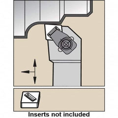 Kennametal - CCLN-MN, Left Hand Cut, -5° Lead Angle, 25mm Shank Height x 25mm Shank Width, Negative Rake Indexable Turning Toolholder - 150mm OAL, CN..1207.. Insert Compatibility, Series MTS - Benchmark Tooling